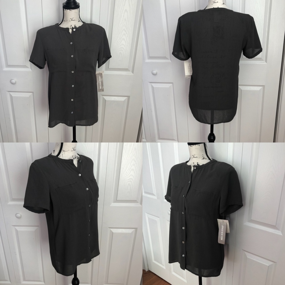 NWT Jones New York Short Sleeve Size 4 Blouse